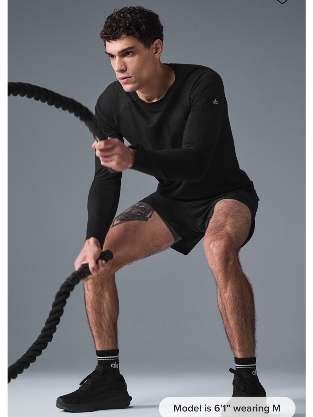 Alo Yoga Triumph Long Sleeve Tee - Black